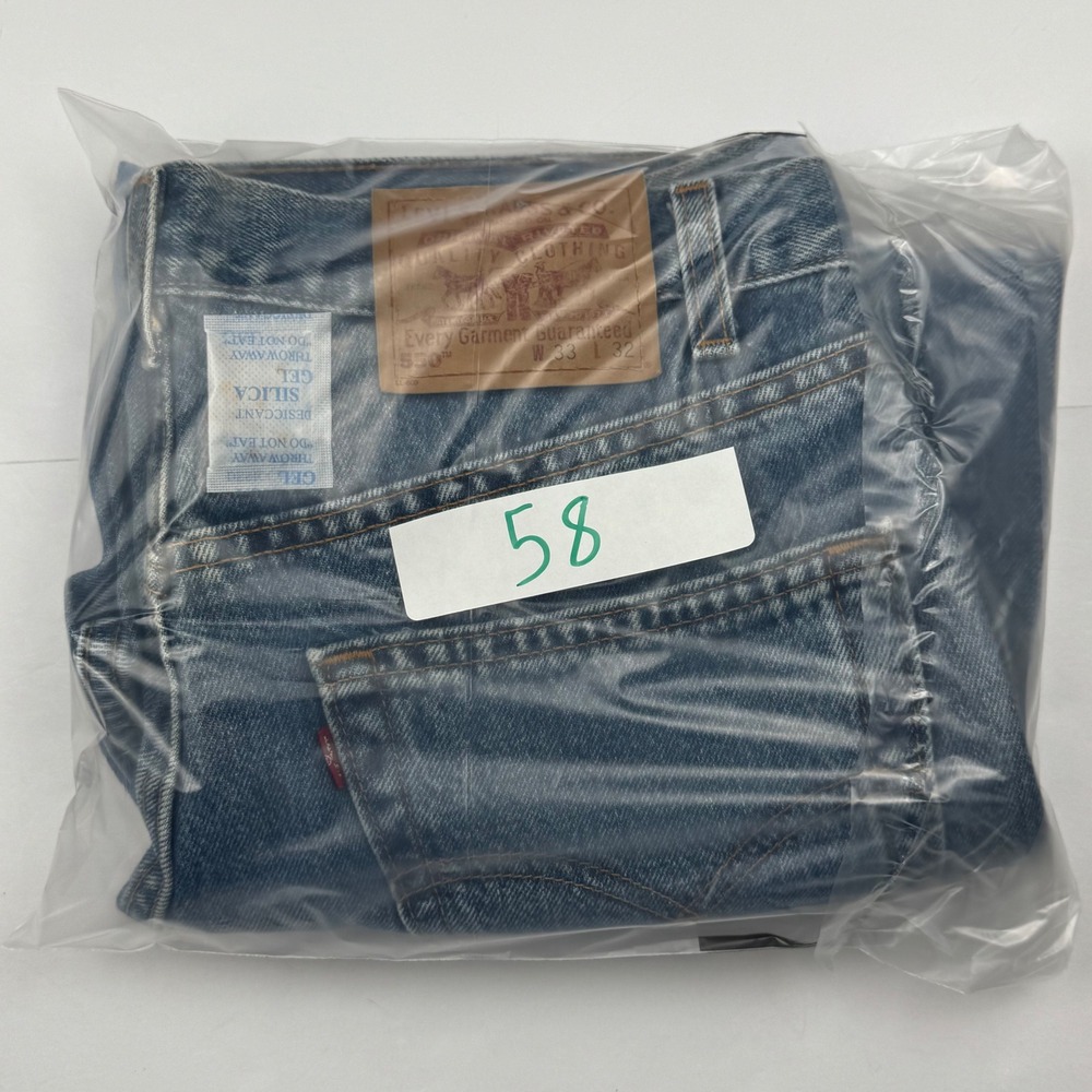 Vintage Levi's 550 Relaxed Fit W33 L32 Cotton Denim 90s Made in USA Blue Jeans - Picture 12 of 12